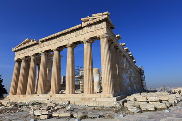 Obraz premium Parthenon temple on the Acropolis of Athens,Greece