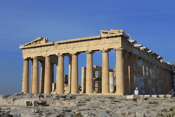 Obraz premium Parthenon temple on the Acropolis of Athens,Greece