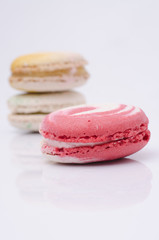french sweet delicacy, macaroons variety closeup