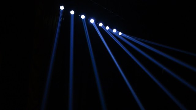 Flashing stage lighting