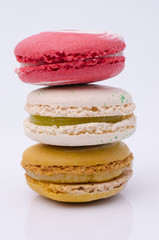 french sweet delicacy, macaroons variety closeup