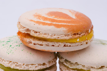 french sweet delicacy, macaroons variety closeup