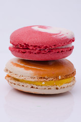 french sweet delicacy, macaroons variety closeup