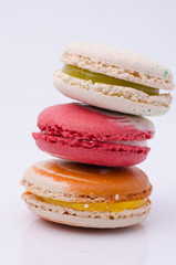 french sweet delicacy, macaroons variety closeup