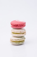 french sweet delicacy, macaroons variety closeup