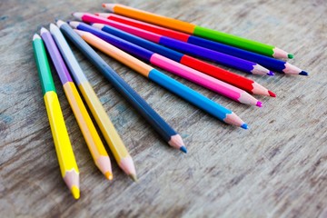 Plenty of colorful pencils