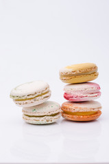 french sweet delicacy, macaroons variety closeup