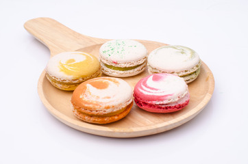 french sweet delicacy, macaroons variety closeup