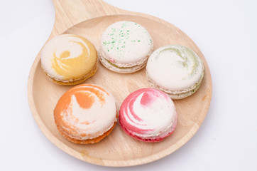 french sweet delicacy, macaroons variety closeup