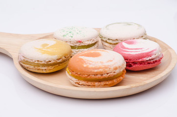 french sweet delicacy, macaroons variety closeup