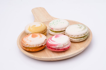 french sweet delicacy, macaroons variety closeup