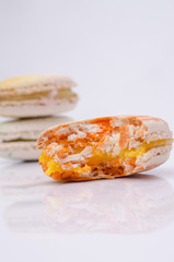french sweet delicacy, macaroons variety closeup