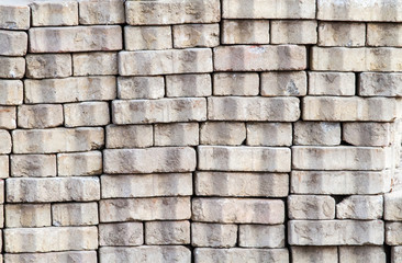 pile of brick blocks used for flooring and walk way