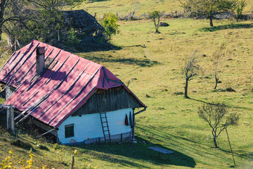 Rural landscape in a transylvanian village.