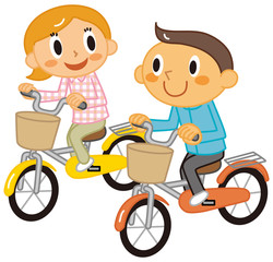 カップル　サイクリング