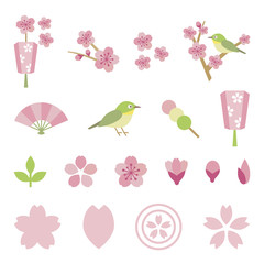 Elements of season of Sakura
