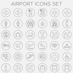 Airport Signage Icons Set - vector eps1