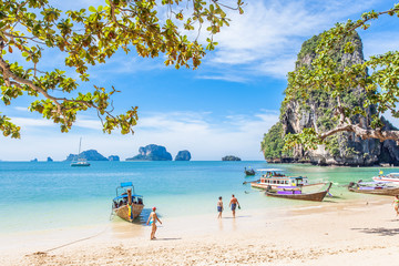 Fototapeta premium plage de Phra-Nang, Krabi, Thaïlande 