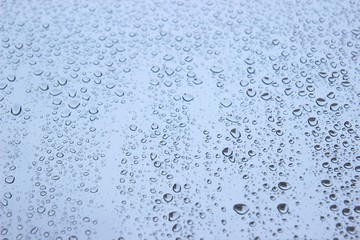 Water drops on glass