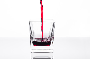 Glass of blackcurrant juice