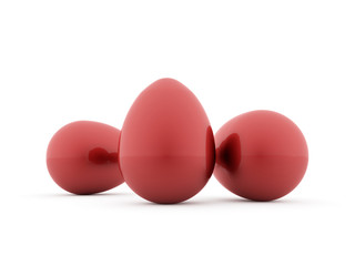 Eggs isolated on white background