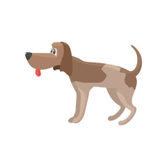 Shorthaired dog cartoon icon