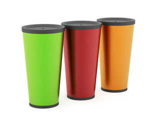 Fast food cup isolated on white background