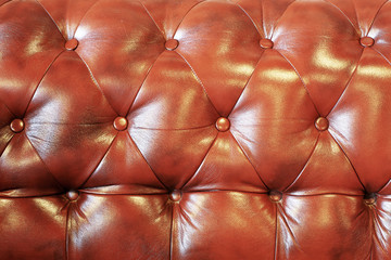 Fototapeta premium Leather background with flashing light, vintage sofa