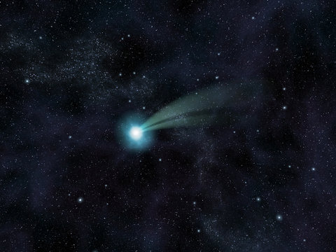 Comet against the stars