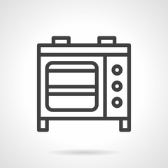 Microwave oven black line vector icon