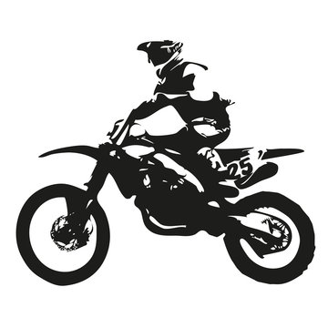 Motocross vector silhouette