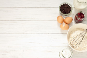 Ingredients for baking a cake