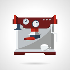 Professional coffee machine flat vector icon