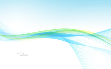 Abstract waves - data stream concept. Vector illustration