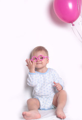 Fototapeta premium baby with balloons