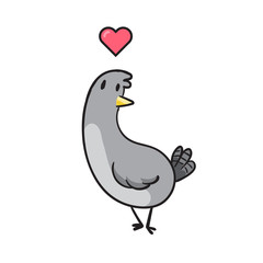 Cute Pigeon vector illustration