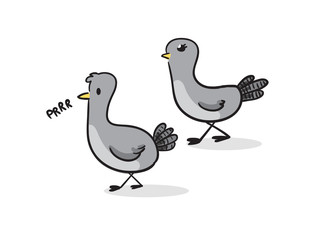 Obraz premium Cute Pigeon vector illustration