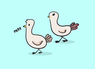 Cute Pigeon vector illustration