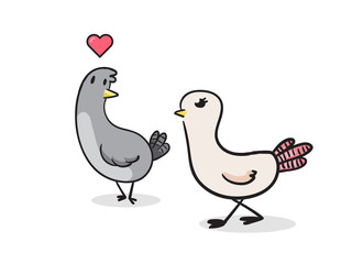 Cute Pigeon vector illustration