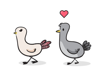 Cute Pigeon vector illustration