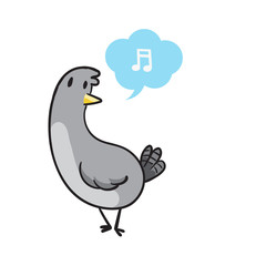 Cute Pigeon vector illustration