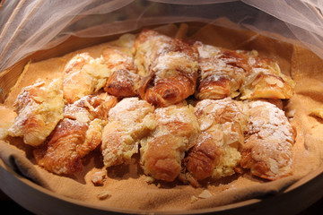Bread in basket.