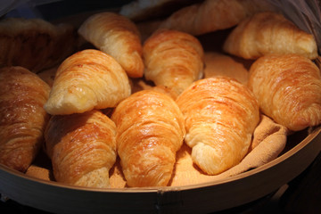 croissant in basket.