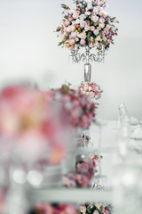 Beautiful wedding tables and roses