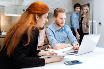 Business people working in office