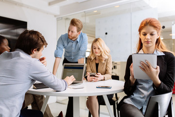 Business people working in office