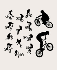 Bike Sport Silhouettes, art vector design