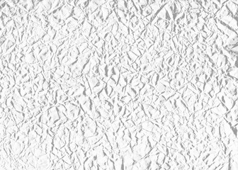 White Crumpled Paper Texture Background 