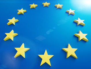 Europe 3D stars