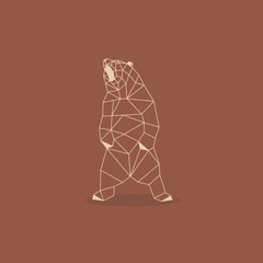 Obraz premium Geometric bear